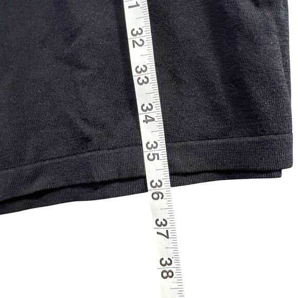 La Madona Y2K Tank Knit Dress M Black White Buttons Stretch Sporty Minimalist - Picture 10 of 13